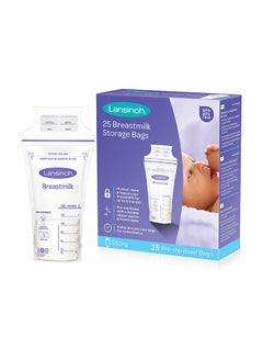 Lansinoh 25-Piece Breastmilk Storage Bags With Convenient Pour Spout & Patented Double Zipper Seal  - Image 2
