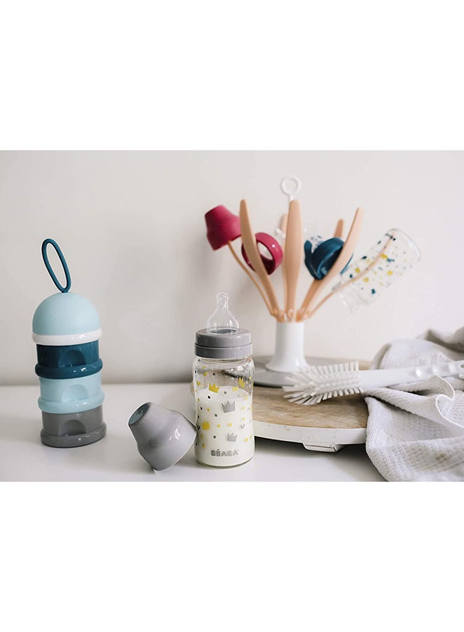 BEABA - Foldable Baby Bottle Rack For Drying 8 Bottles And Accessories Compact And Transportable Babypink - Image 1
