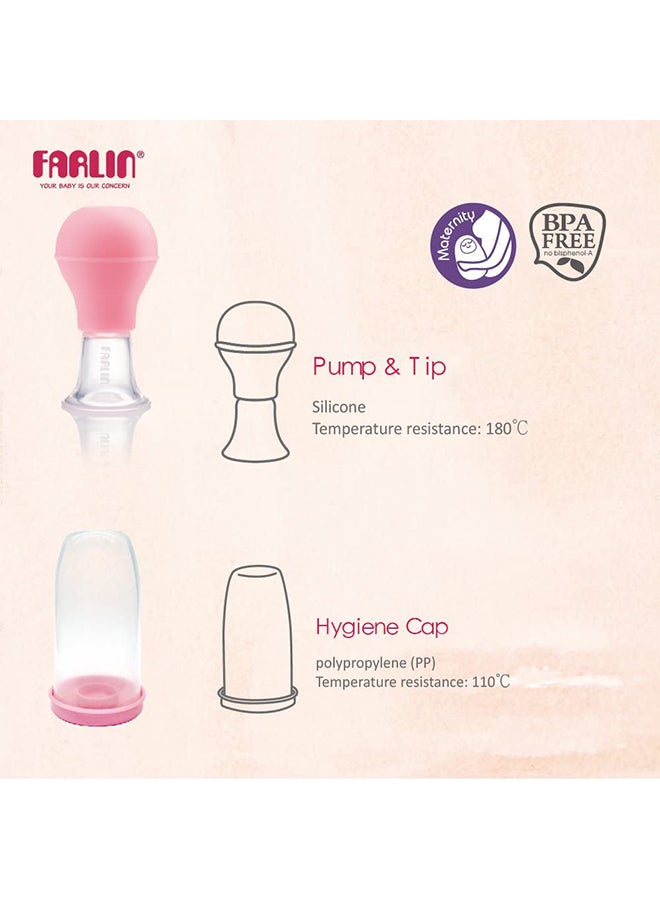 Latch Assist Nipple Puller With Case - Pink/Clear