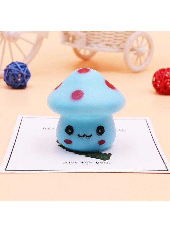 Mini Cute LED Mushroom Night Light Blue 