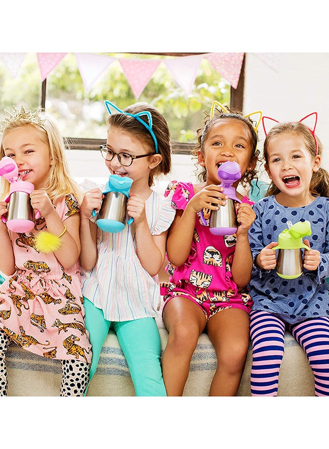 Munchkin - Cool Cat Straw Cup, 12+ M - Pink/Silver - Image 1