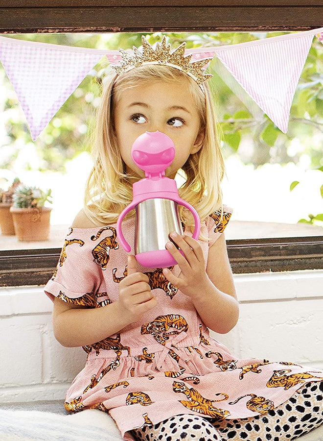 Munchkin - Cool Cat Straw Cup, 12+ M - Pink/Silver - Image 1