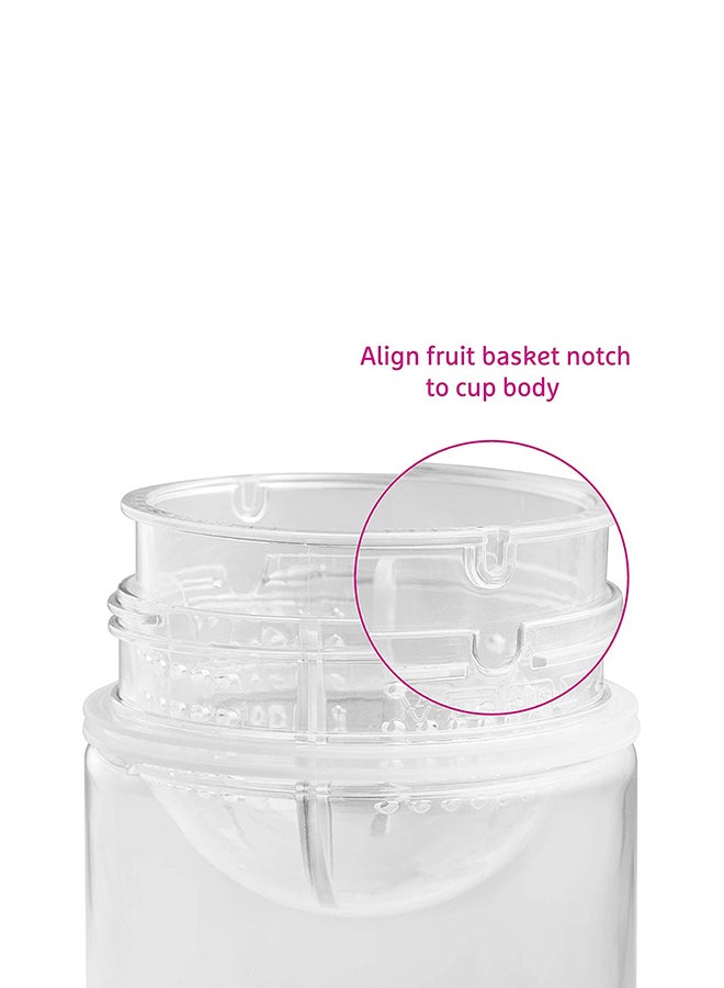 Munchkin - Miracle 360° Fruit Infuser Sippy Cup, 18+ M - Red/Clear - Image 1