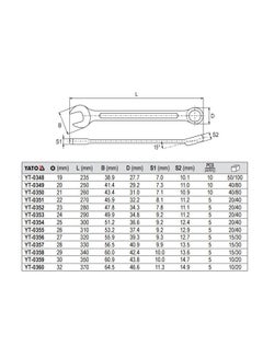 Yato Combination Spanner 20mm YT-0349 silver  - Image 5
