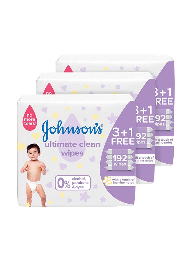 Johnson's - Baby Wipes With Touch Of Jasmine Notes, 192 Wipes - Image 1