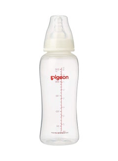 pigeon Streamline Slim-Neck Feeding Bottle, 250 mL - Clear/White  - Image 1