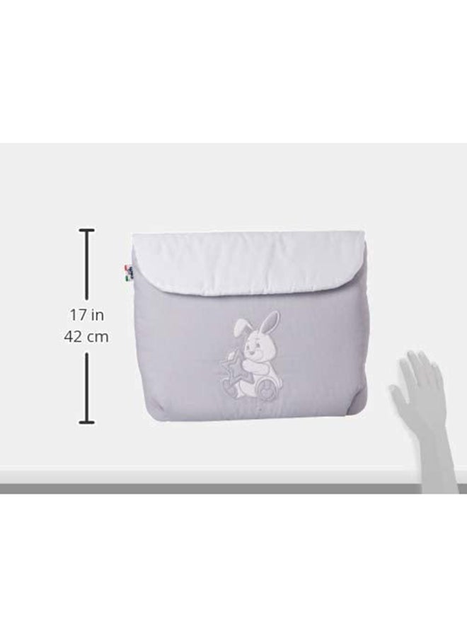 cam Cot Storage Bag Baby Pocket Beside, Linen Baby Nursery Organizer Bag, Washable, Crib, Playard Hanging Bag, Packet Organizer, Cribs, Diaper Caddy - White  - Image 5