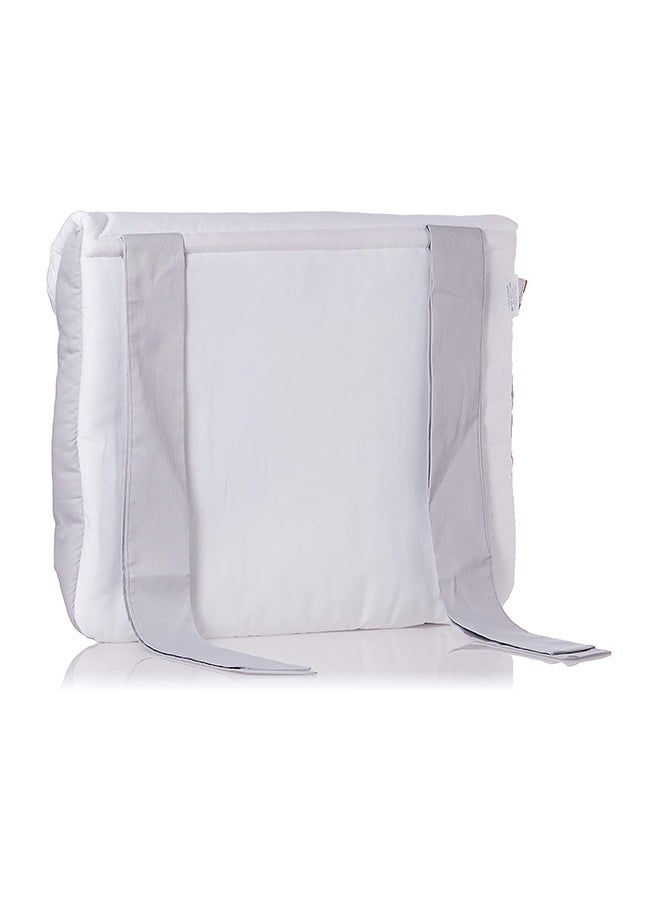 cam Cot Storage Bag Baby Pocket Beside, Linen Baby Nursery Organizer Bag, Washable, Crib, Playard Hanging Bag, Packet Organizer, Cribs, Diaper Caddy - White  - Image 3
