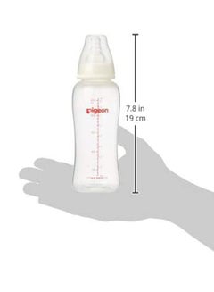 pigeon Streamline Slim-Neck Feeding Bottle, 250 mL - Clear/White  - Image 3