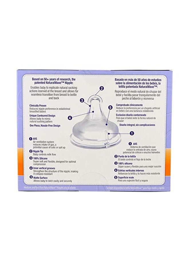 Lansinoh - Pack Of 3 Natural Wave Slow Flow Feeding Nipple Bottles 3 x 160ml - Image 1