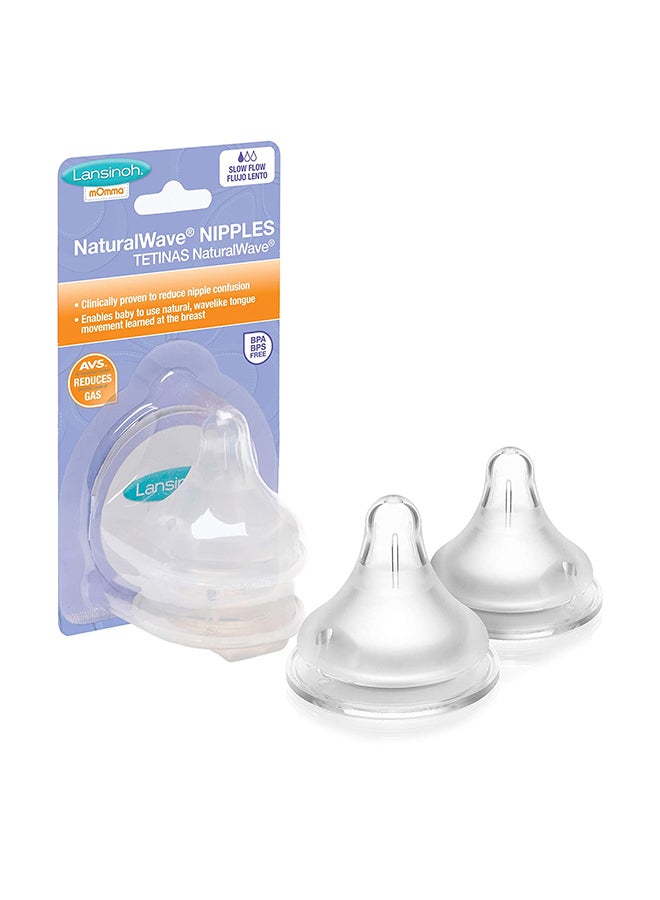 Lansinoh - 2-Piece Fast Flow Naturalwave Nipples Set - Image 1