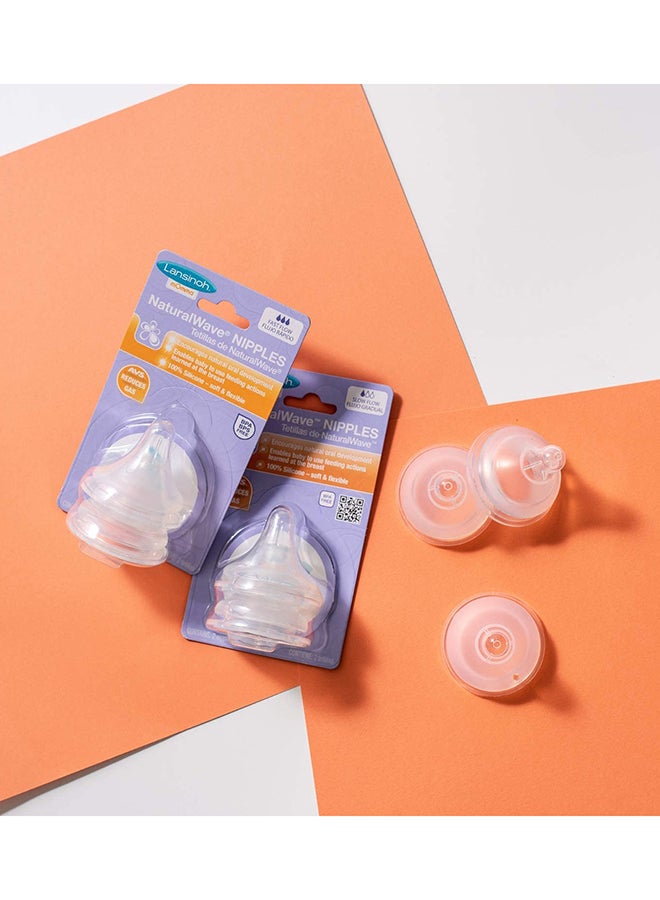 Lansinoh - 2-Piece Fast Flow Naturalwave Nipples Set - Image 1