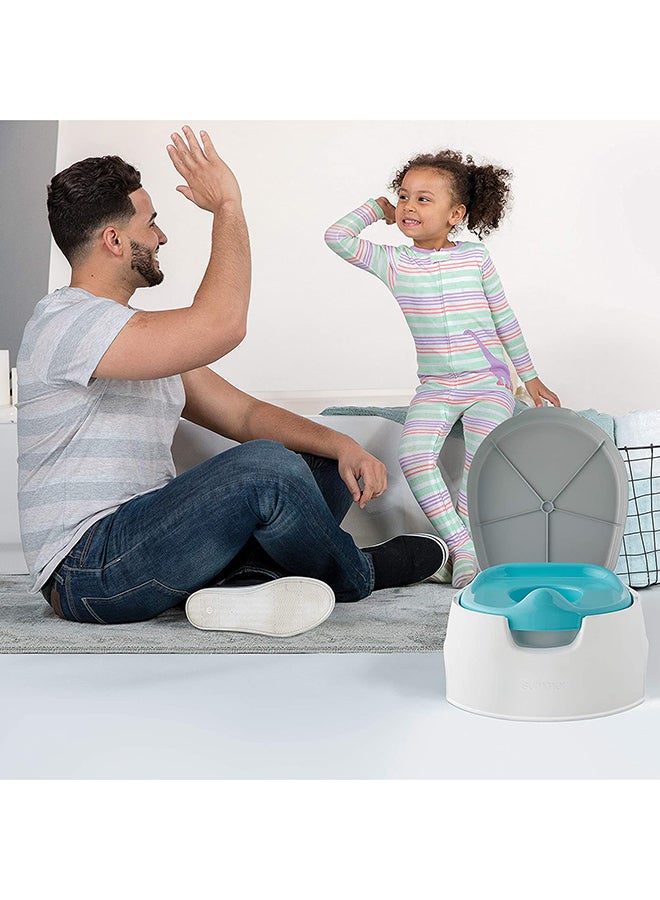summer infant - 2-In-1 Step Up Potty Training System, 18+ M - Grey/Blue - Image 1