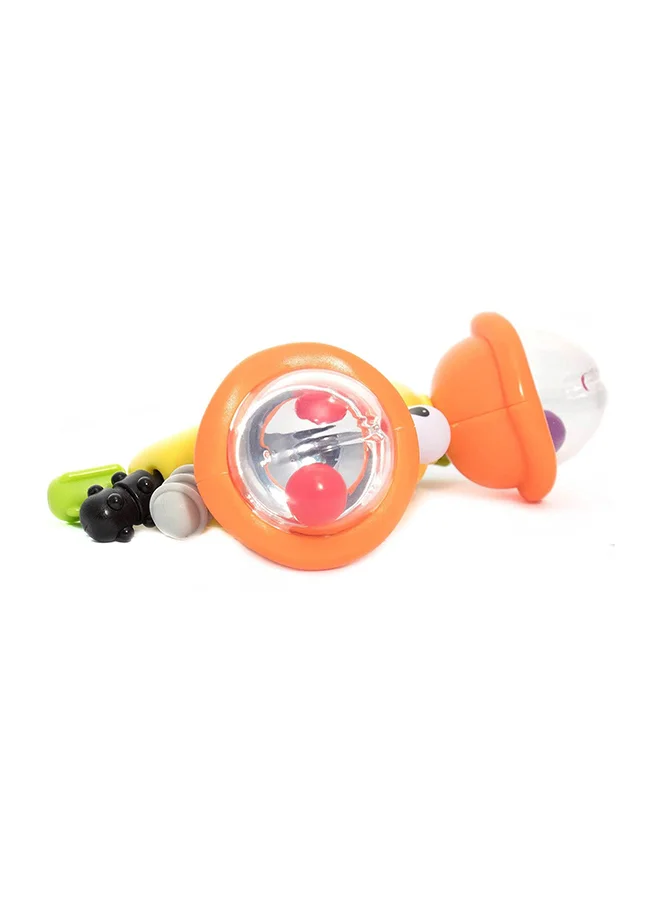 infantino Rattle And Teether - Sand Crab, Orange/Yellow, Green, 0+ Months