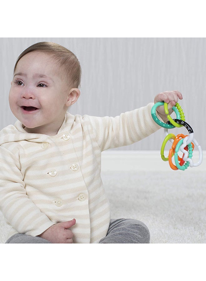 infantino - 8-Piece Ring Links Teethers Set, Assorted, Blue/Yellow/Red - IN206158 17.78x5.08x17.78 cm - Image 1