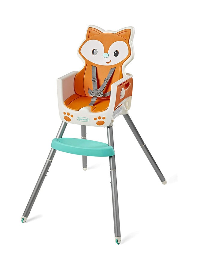 infantino Grow With Me 4-In-1 Convertible High Chair, Orange/White/Blue - IN203008  - Image 2