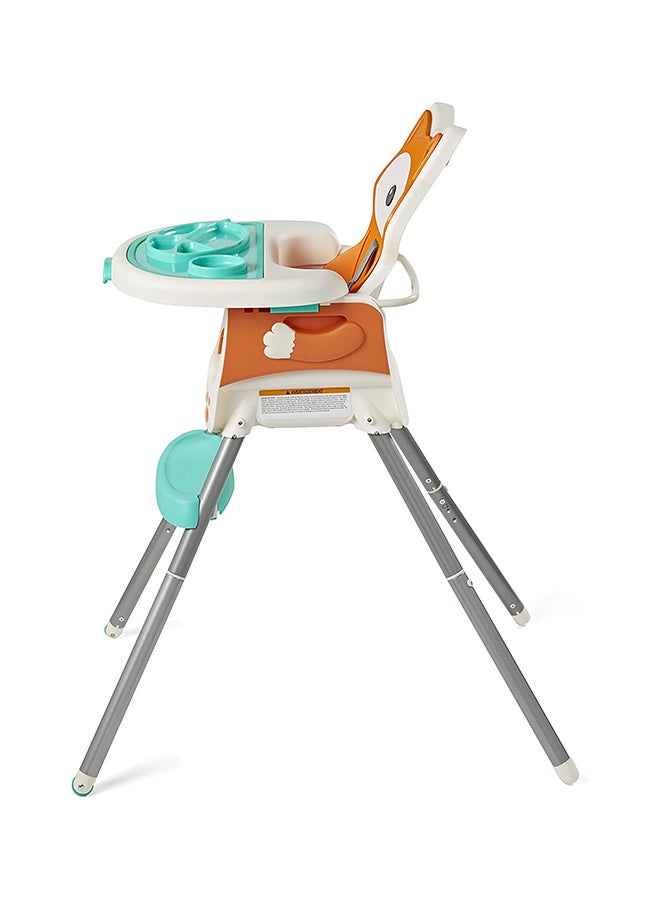 infantino Grow With Me 4-In-1 Convertible High Chair, Orange/White/Blue - IN203008  - Image 3