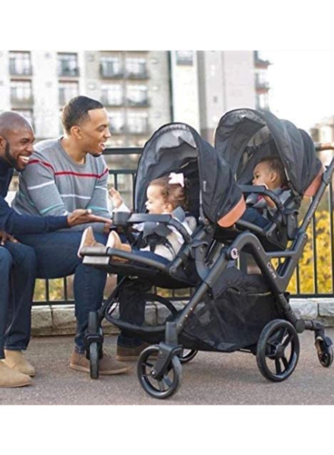 Contours Curve Double Stroller - Grey/Black