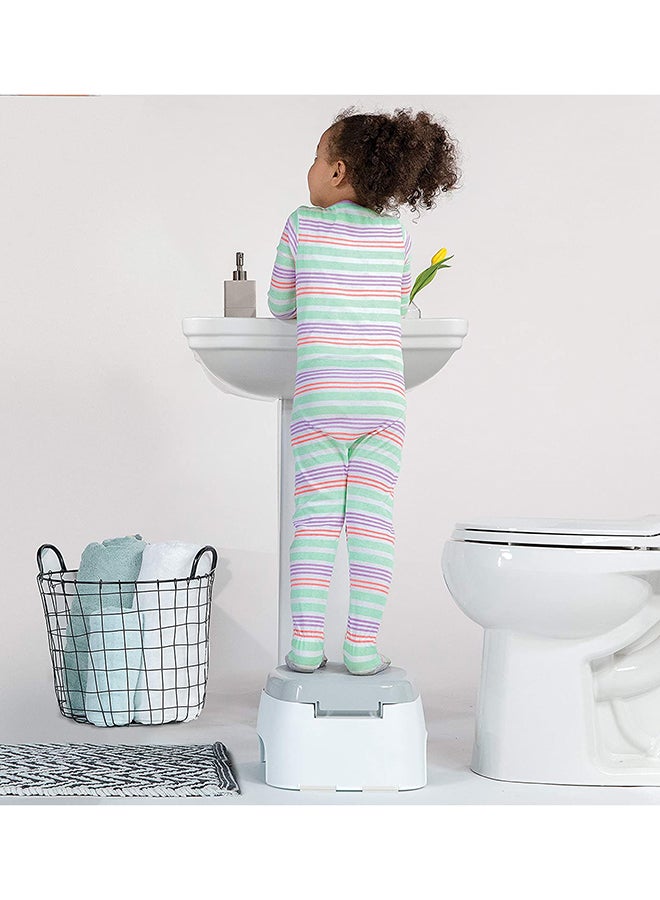 summer infant - 2-In-1 Step Up Potty Training System, 18+ M - Grey/Blue - Image 1