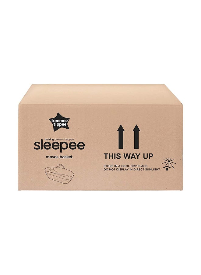 tommee tippee - Sleepee Moses Basket With Stand - Mint Green/White - Image 1