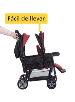 Safety 1st Teamy Double Stroller - Black/Red  - Image 5