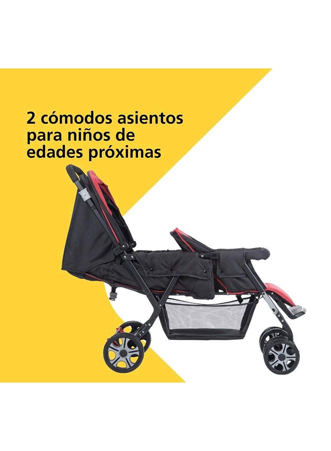 Safety 1st - Teamy Double Stroller - Black/Red - Image 1