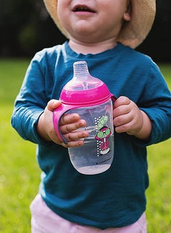 tommee tippee Soft Sippee Transition Cup, 12+ M, 300 mL - Clear/Pink/Yellow  - Image 4
