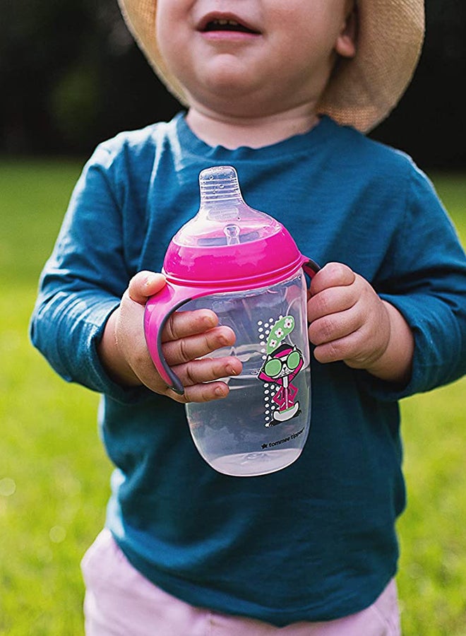 tommee tippee Soft Sippee Transition Cup, 12+ M, 300 mL - Clear/Pink/Yellow  - Image 4