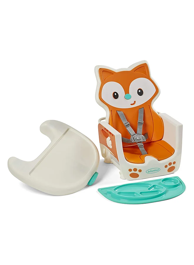 infantino Grow With Me 4-In-1 Convertible High Chair, Orange/White/Blue - IN203008