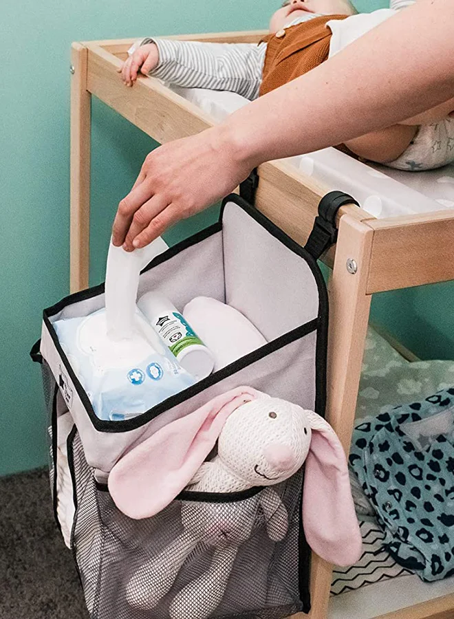 tommee tippee Nappy Caddy, Changing Table Nappy Organiser CaddyFor Nursery, Grey