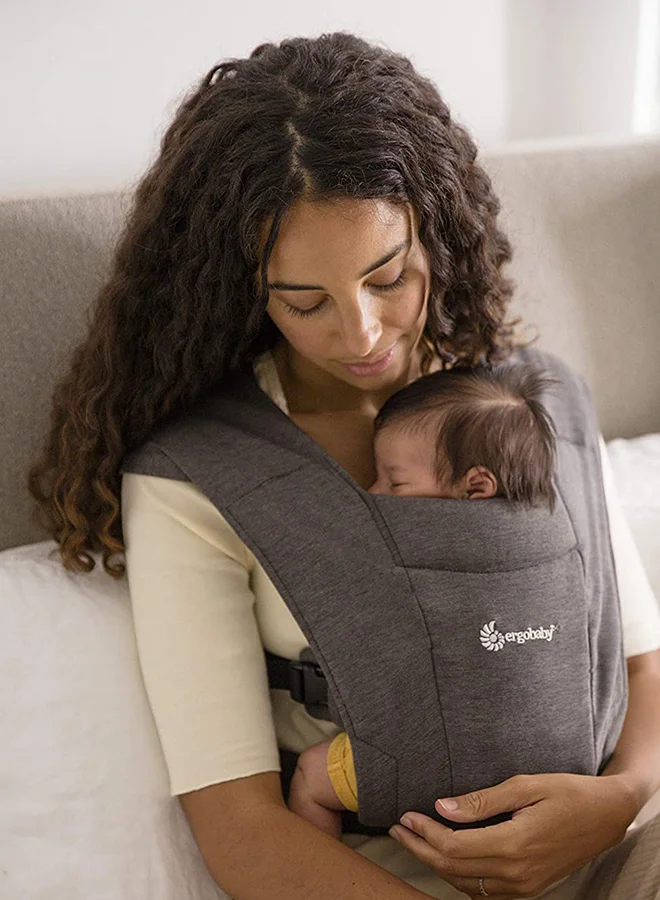 ergobaby Embrace Baby Carrier For Newborns From Birth With Head Support, Extra Soft And Ergonomic, Heather Grey