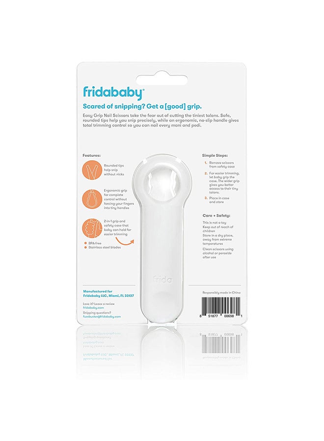 fridababy - Easy Grip Nail Scissors With Grip And Safety Case - Image 1
