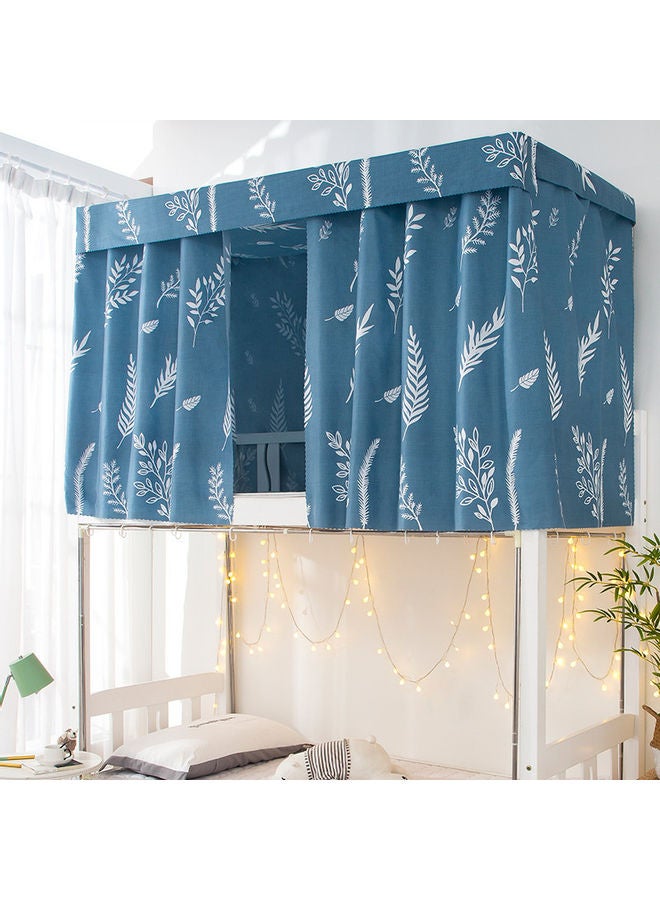 Upper Deck Curtain With Salix Leaf Design cotton Blue/White 195 x 90 x 115cm 