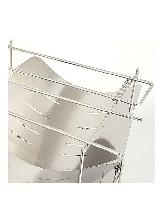 XiuWoo Folding Stainless Steel Outdoor Wood Burning Barbecue Grill Camp Firepit with Bag 26.5 x 21 x 21cm  - Image 4