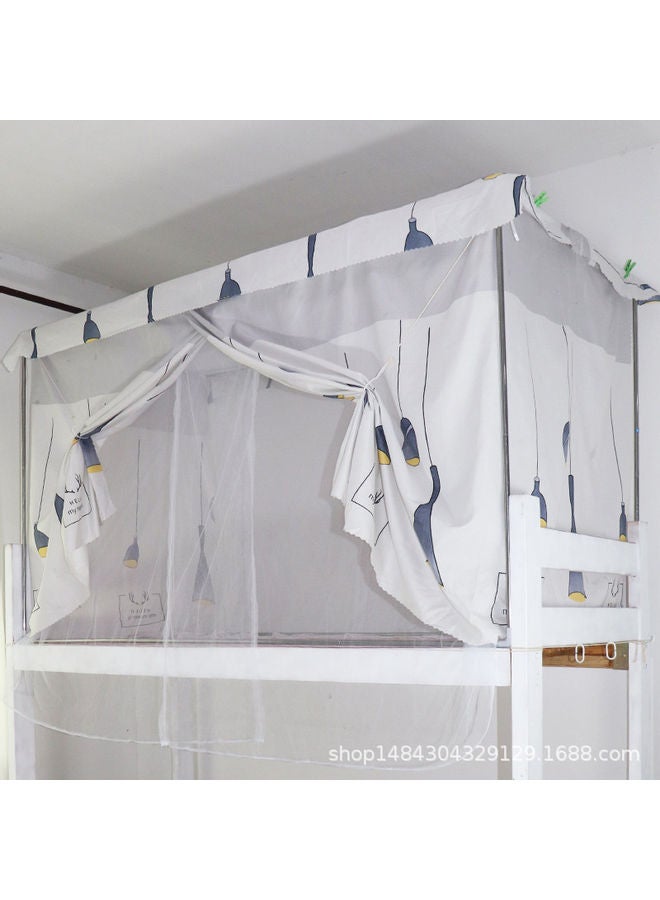 Upper Deck Curtain With Outer Space Design cotton White/Blue 195 x 90 x 115cm 
