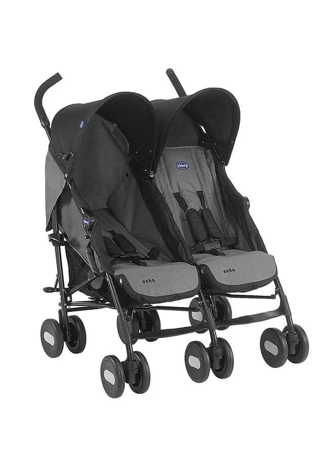 Chicco Echo Twin Stroller 0M-3Y,Coal