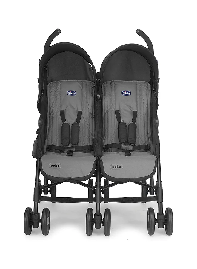 Chicco Echo Twin Stroller 0M-3Y,Coal
