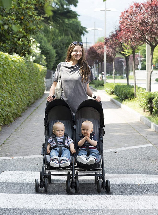Chicco - Echo Twin Stroller 0M-3Y,Coal - Image 1