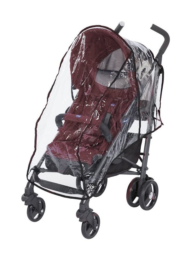 Chicco - Lite Way 3 Basic Baby Single Stroller With Bumper Bar, 5 Harness Point, Folded, 0 Months -3 Years, Red Berry - Image 1
