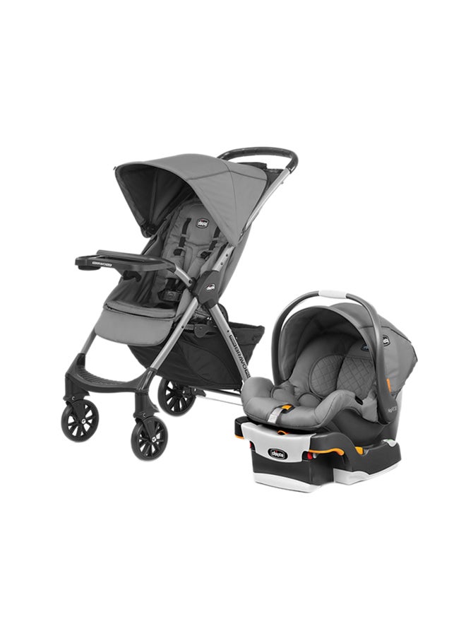 Chicco Mini Bravo Plus Baby Travel System Stroller 0M-3Y, Slate  - Image 1