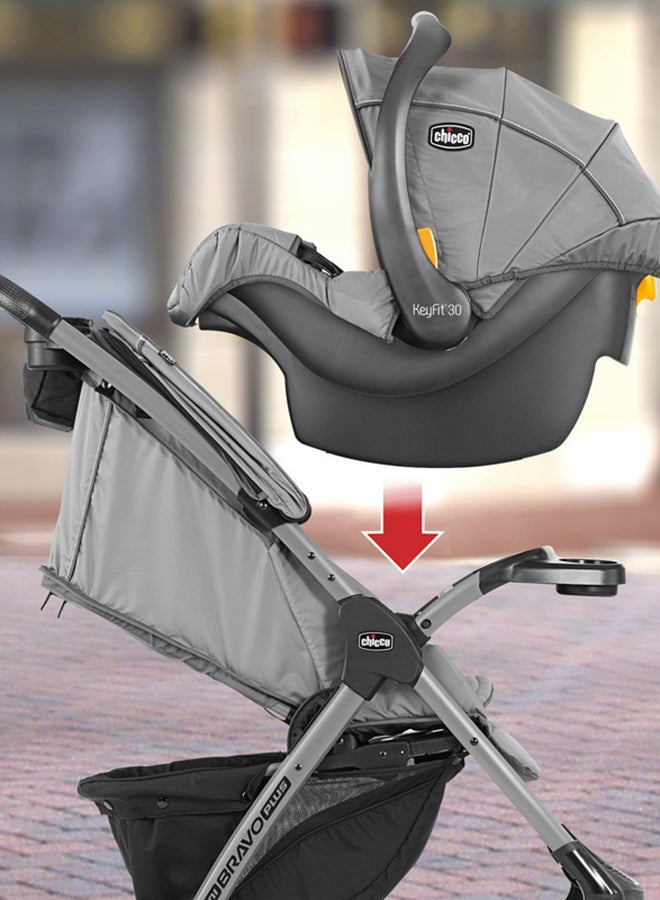 Chicco Mini Bravo Plus Baby Travel System Stroller 0M-3Y, Slate  - Image 3