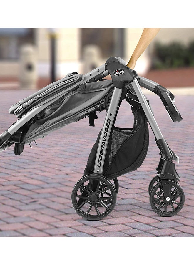 Chicco Mini Bravo Plus Baby Travel System Stroller 0M-3Y, Slate  - Image 4