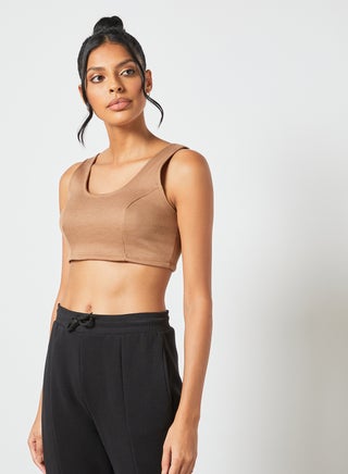 Fleece Crop Top Beige - v1623845560/N44533747V_1