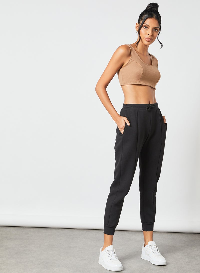 Fleece Crop Top Beige
