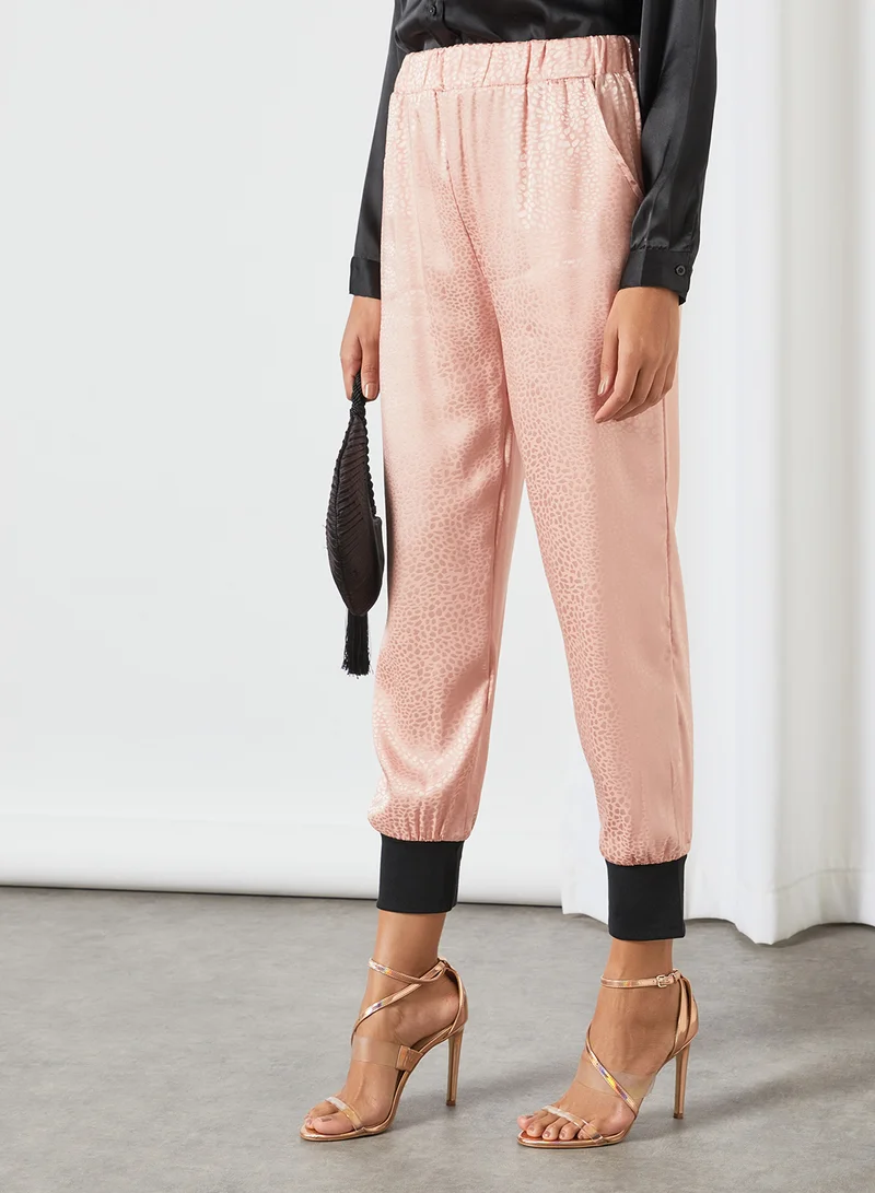 SIVVI for HANIYA Leopard Pattern Cuffed Pants Pink