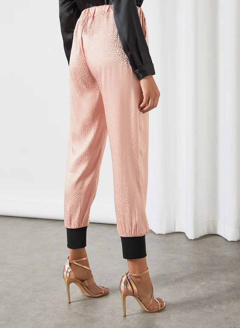 SIVVI for HANIYA Leopard Pattern Cuffed Pants Pink