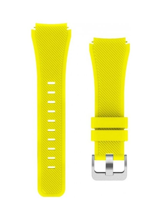 MARGOUN Silicone Buckle Replacement Band for Samsung Galaxy Active/Active 2 Watch Yellow - Image 1