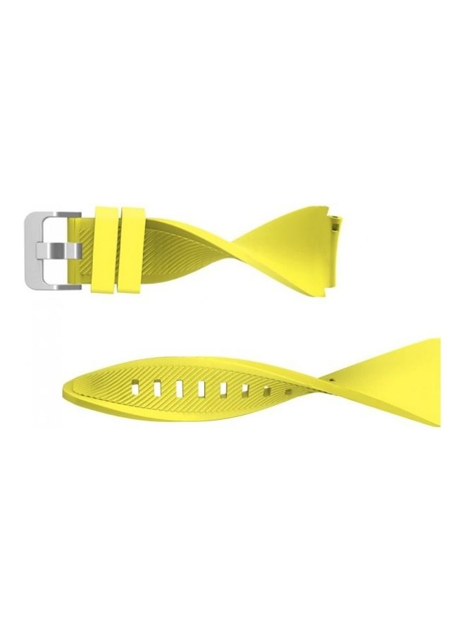 MARGOUN Silicone Buckle Replacement Band for Samsung Galaxy Active/Active 2 Watch Yellow - Image 2