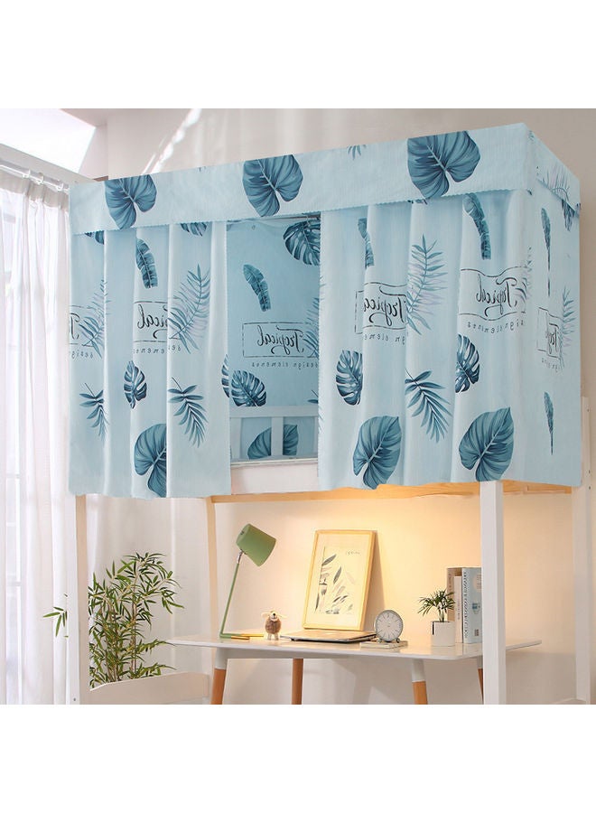 Upper Deck Curtain With Banana Leaf Design Cotton Blue 195 x 90 x 115cm 