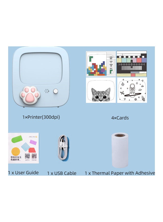 Mini Pocket Photo Printer Blue - Image 4